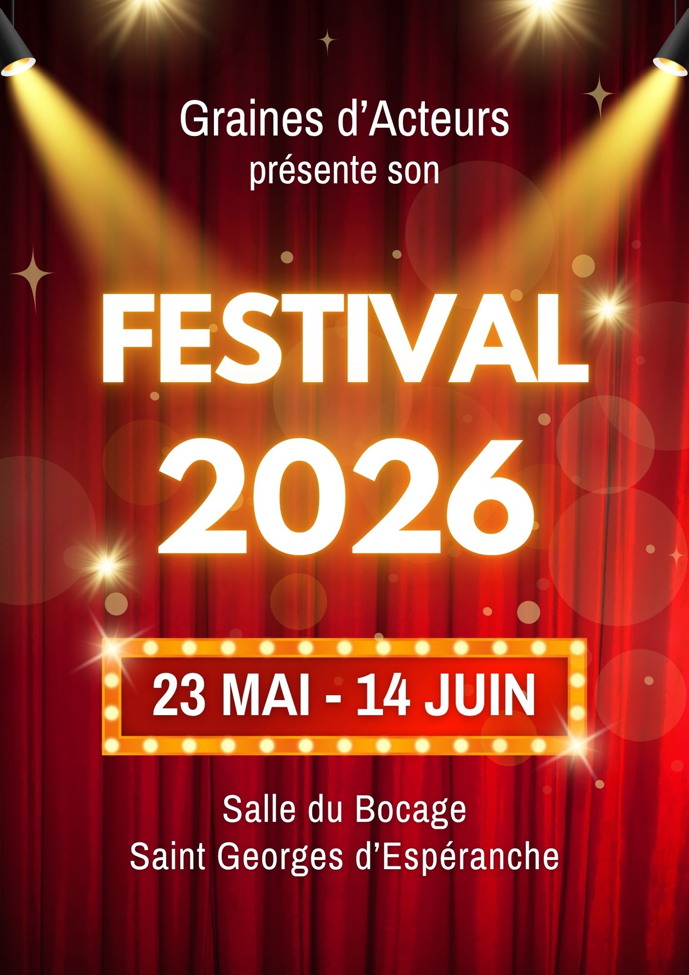 Lire la suite à propos de l’article Festival des Graines d&rsquo;acteurs 2026